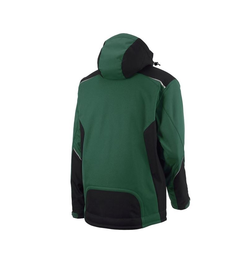 Plumbers / Installers: Softshell jacket e.s.motion + green/black 3