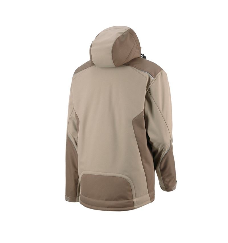 Cold: Softshell jacket e.s.motion + clay/peat 3