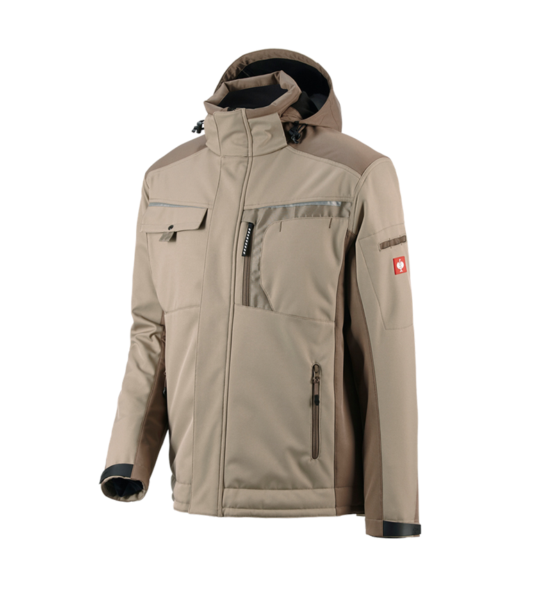 Plumbers / Installers: Softshell jacket e.s.motion + clay/peat 2