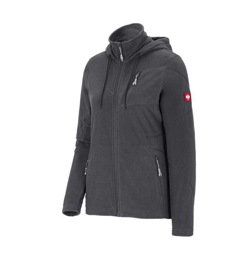 Work Jackets: Hooded fleece jacket e.s.motion 2020, ladies' + anthracite