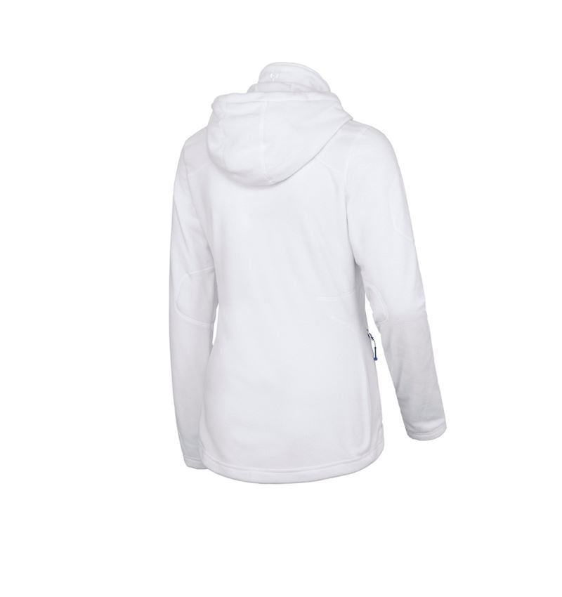 Work Jackets: Hooded fleece jacket e.s.motion 2020, ladies' + white 2