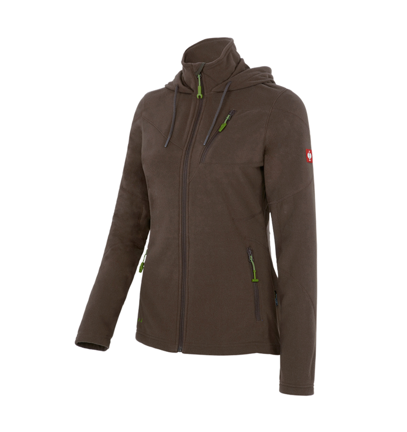 Work Jackets: Hooded fleece jacket e.s.motion 2020, ladies' + chestnut 1
