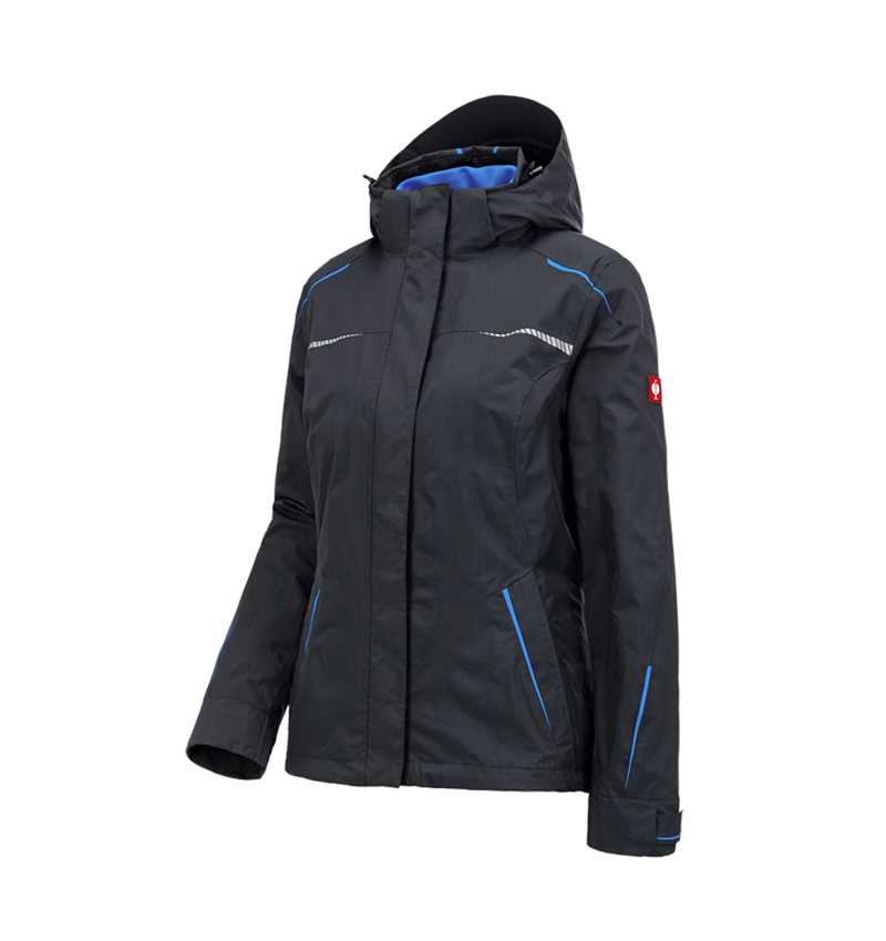 Work Jackets: 3 in 1 functional jacket e.s.motion 2020, ladies' + graphite/gentianblue 2