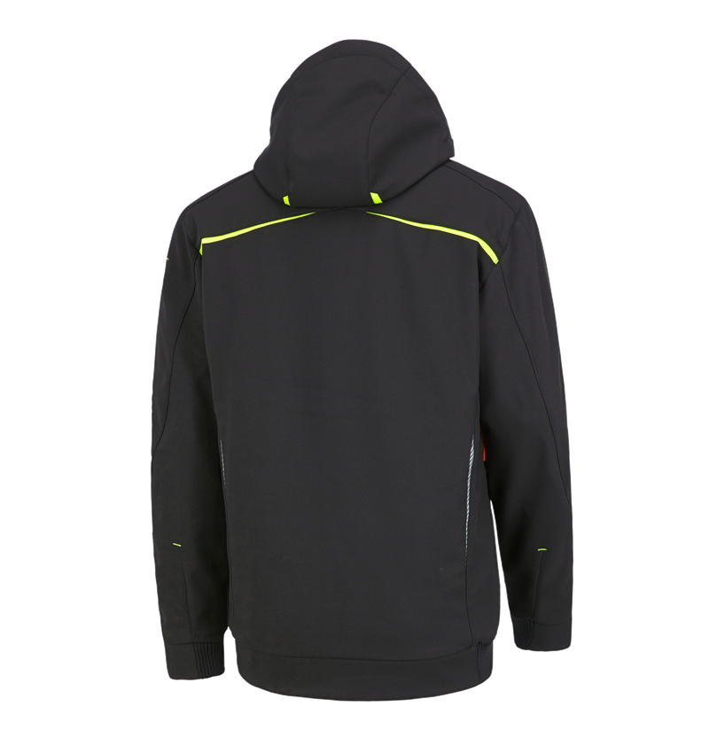 Work Jackets: Winter softshell jacket e.s.motion 2020, men's + black/high-vis yellow/high-vis orange 3