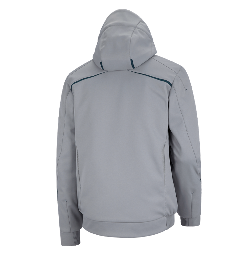 Work Jackets: Winter softshell jacket e.s.motion 2020, men's + platinum/seablue 3