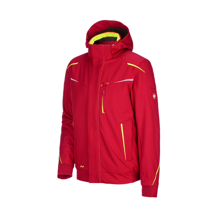 Gardening / Forestry / Farming: Winter softshell jacket e.s.motion 2020, men's + fiery red/high-vis yellow 2