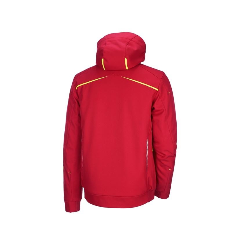 Plumbers / Installers: Winter softshell jacket e.s.motion 2020, men's + fiery red/high-vis yellow 3
