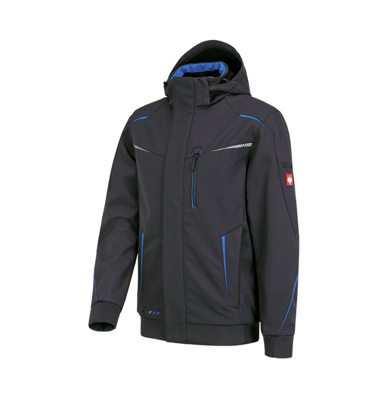 Work Jackets: Winter softshell jacket e.s.motion 2020, men's + graphite/gentianblue 2