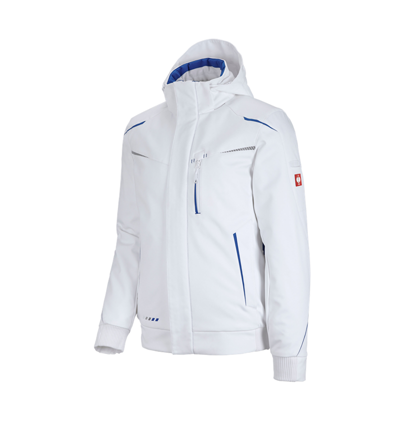 Cold: Winter softshell jacket e.s.motion 2020, men's + white/gentianblue 2