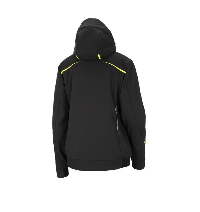 Work Jackets: Winter softshell jacket e.s.motion 2020, ladies' + black/high-vis yellow/high-vis orange 4