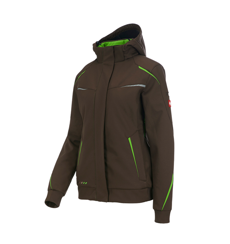 Work Jackets: Winter softshell jacket e.s.motion 2020, ladies' + chestnut/seagreen 4