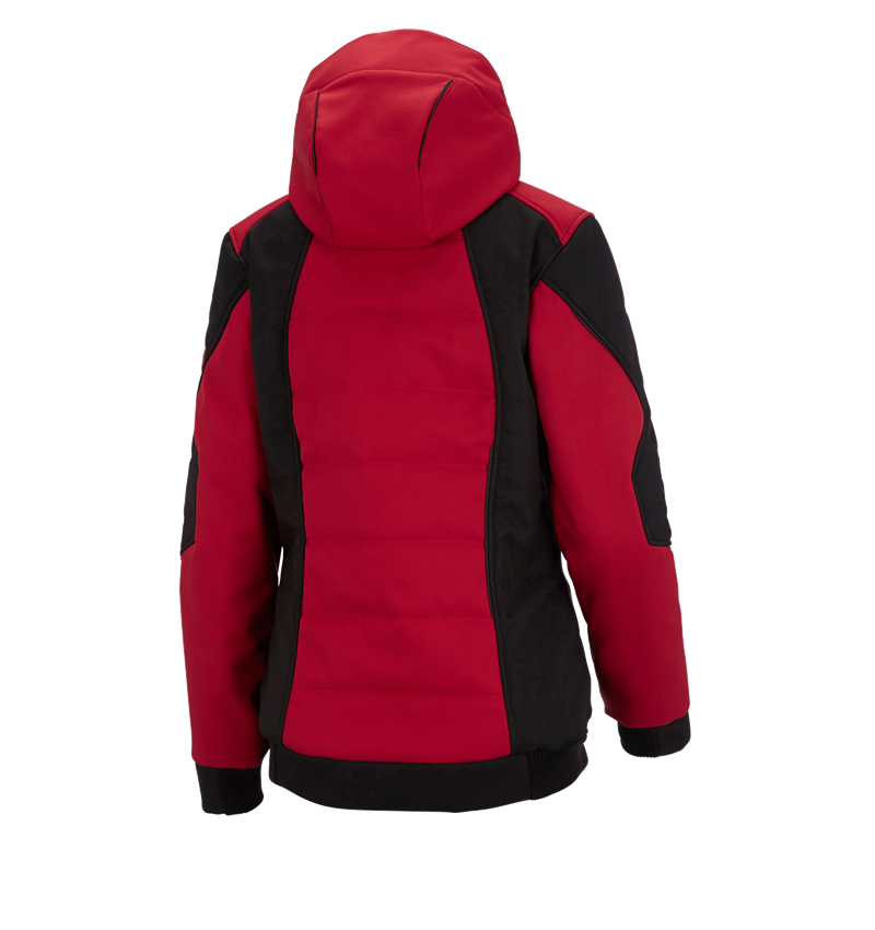 Work Jackets: Winter softshell jacket e.s.vision, ladies' + red/black 3