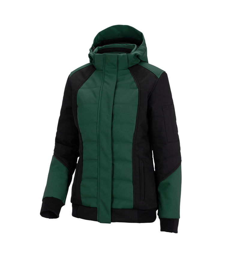 Joiners / Carpenters: Winter softshell jacket e.s.vision, ladies' + green/black 2