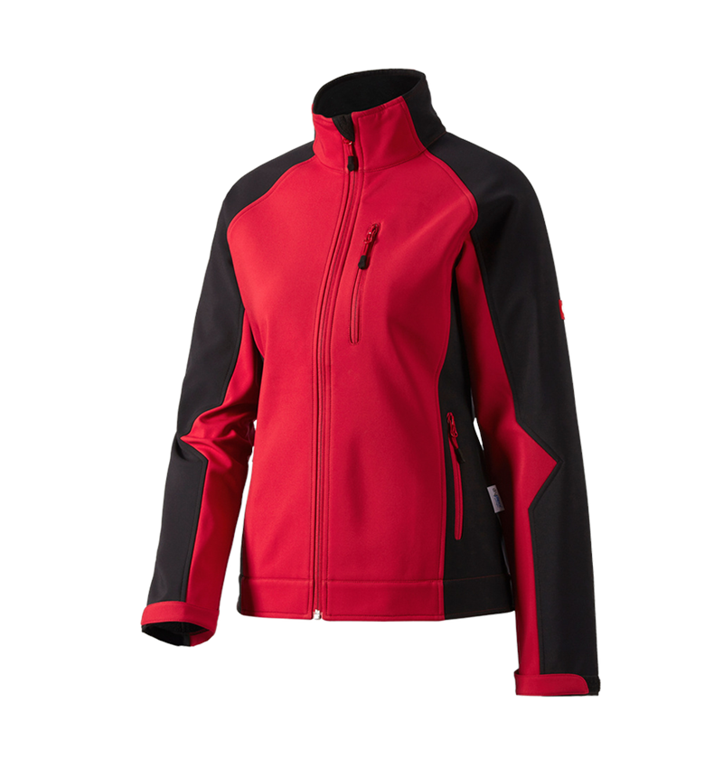 Work Jackets: Ladies' softshell jacket dryplexx® softlight + red/black 4