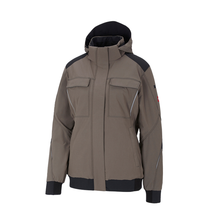 Work Jackets: Winter functional jacket e.s.dynashield, ladies' + stone/black 2