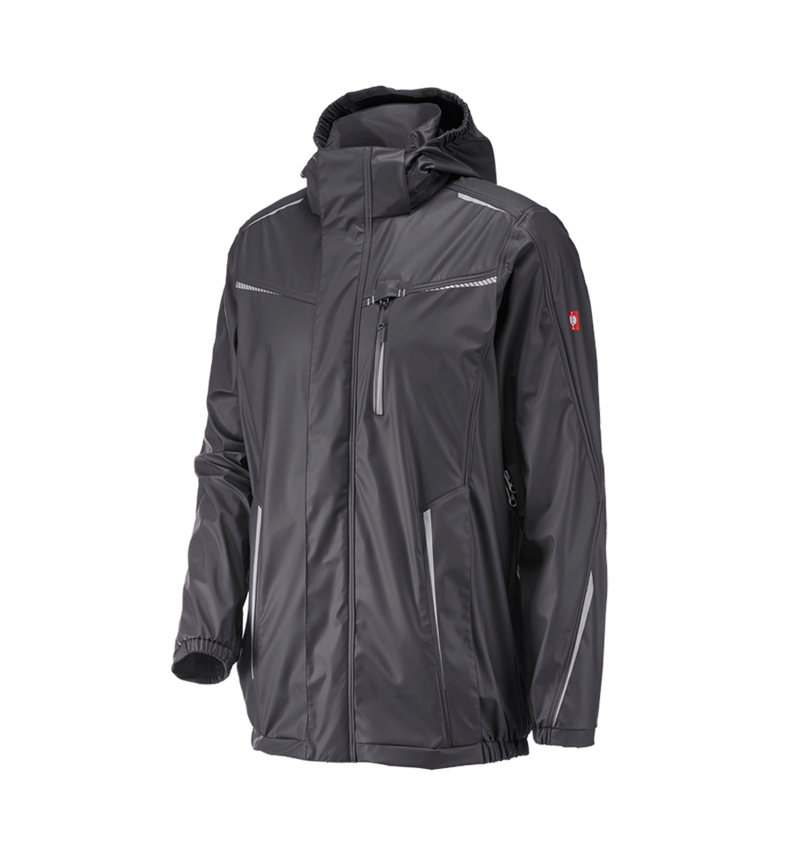 Work Jackets: Rain jacket e.s.motion 2020 superflex + anthracite/platinum