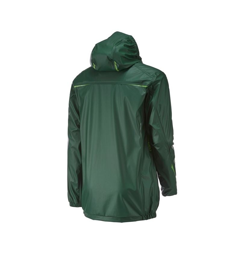 Work Jackets: Rain jacket e.s.motion 2020 superflex + green/seagreen 3