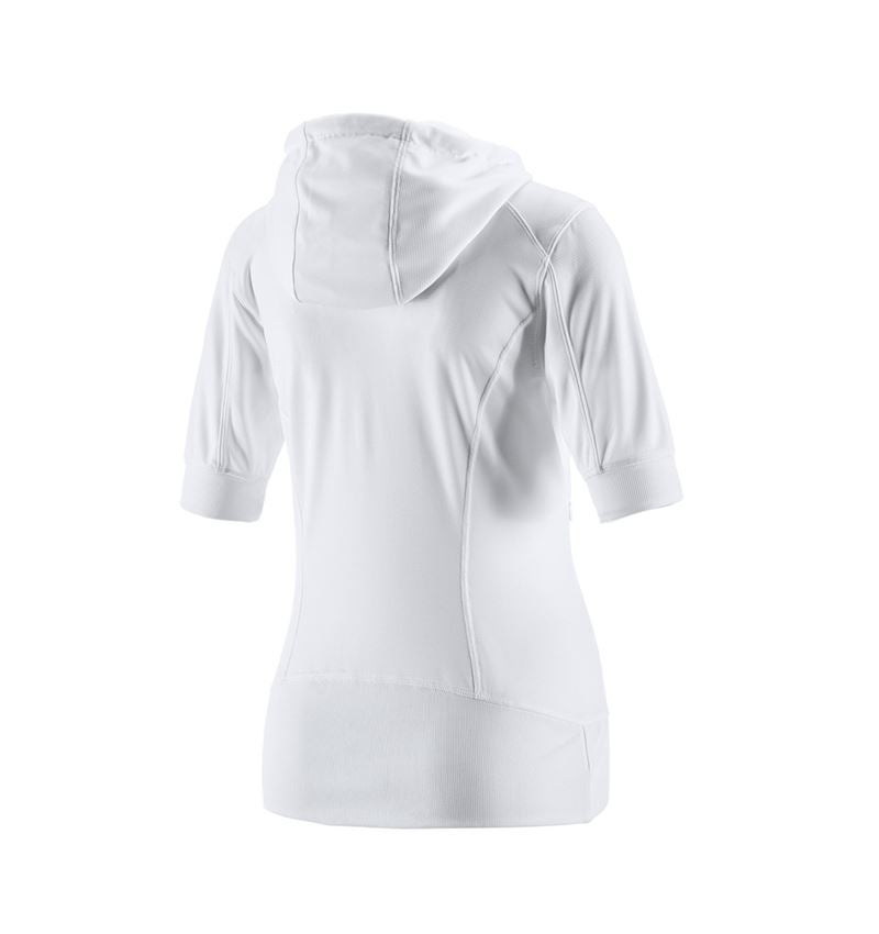 Shirts, Pullover & more: e.s.Funct. hooded jacket stripe 3/4-sleeve,ladies' + white 1