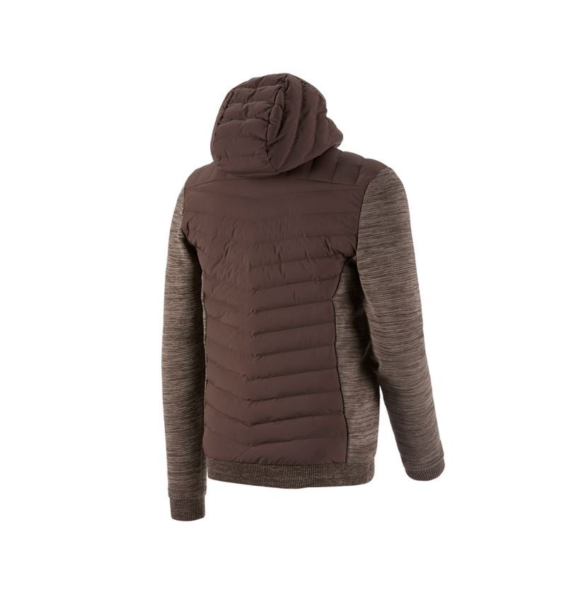 Gardening / Forestry / Farming: Hybrid hooded knitted jacket e.s.motion ten + chestnut melange 3