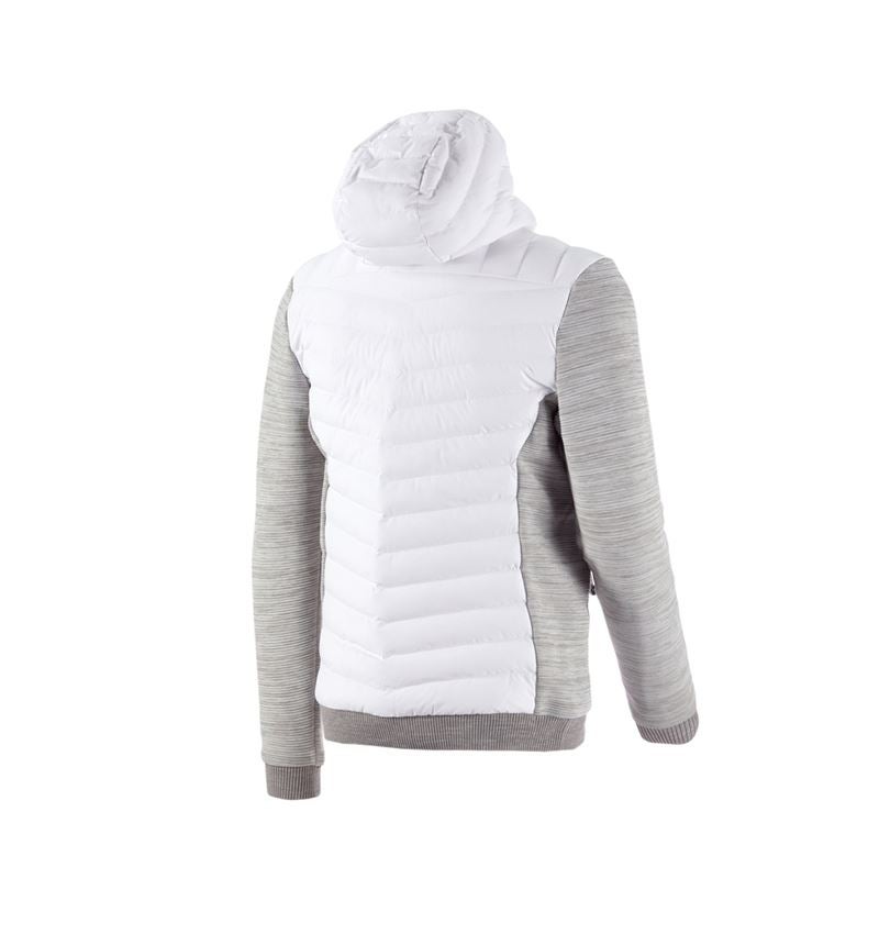 Gardening / Forestry / Farming: Hybrid hooded knitted jacket e.s.motion ten + white melange 4