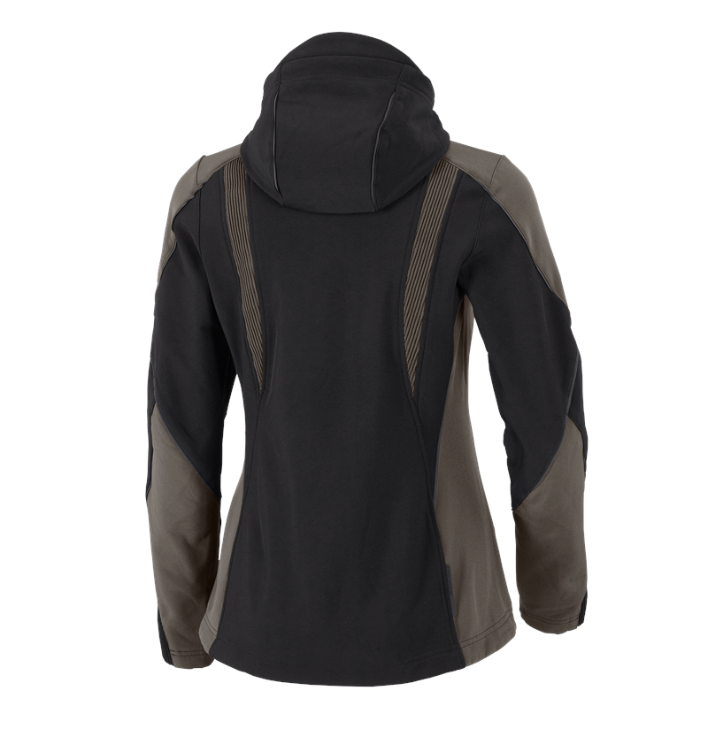 Work Jackets: Softshell jacket e.s.vision, ladies' + black/stone 3