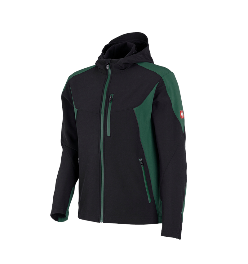Joiners / Carpenters: Softshell jacket e.s.vision + black/green 2