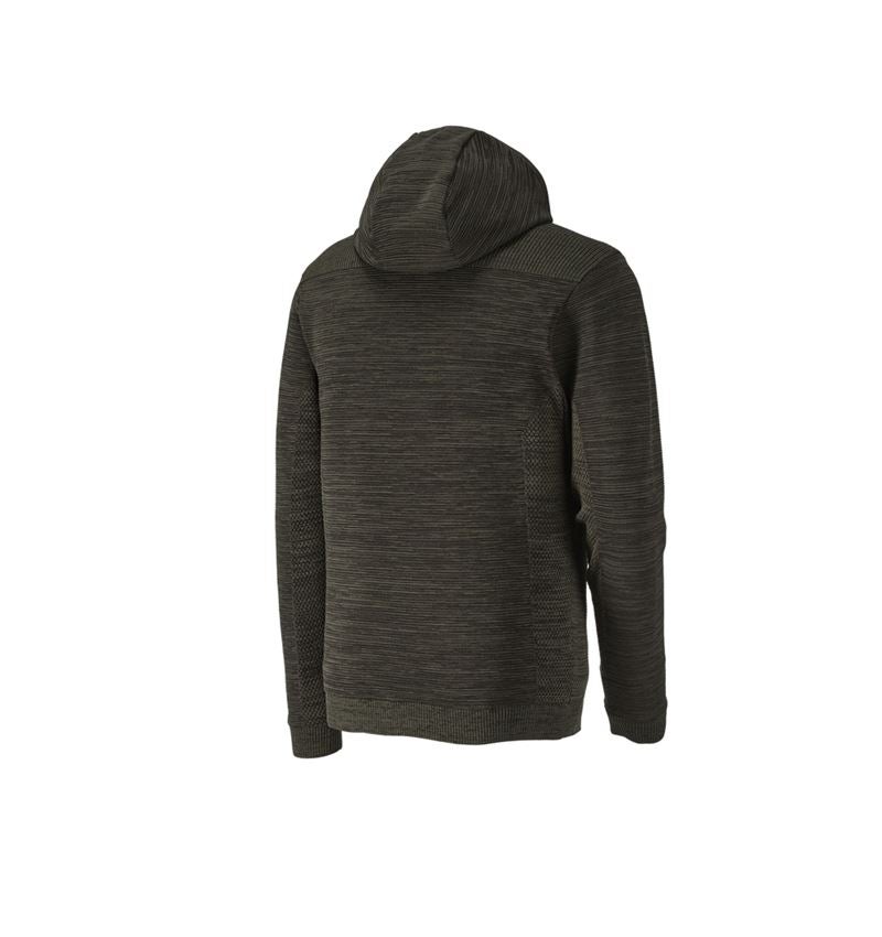 Gardening / Forestry / Farming: Windbreaker hooded knitted jacket e.s.motion ten + disguisegreen melange 2