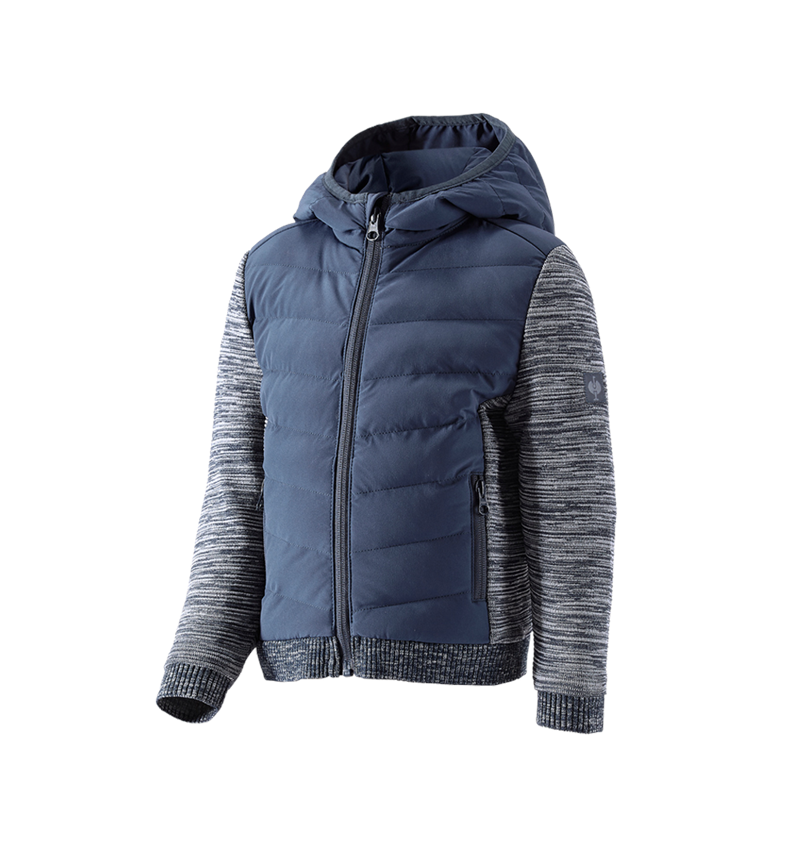 Jackets: Hybrid hooded knitted jacket e.s.motion ten,child. + slateblue melange 2