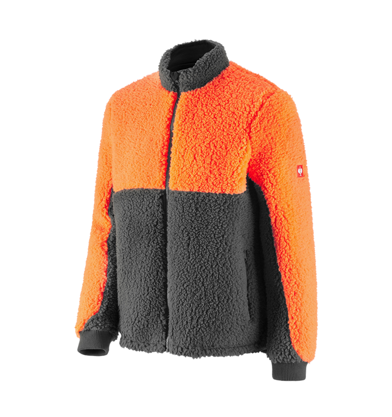 Work Jackets: e.s. Forestry faux fur jacket + high-vis orange/carbon grey 2