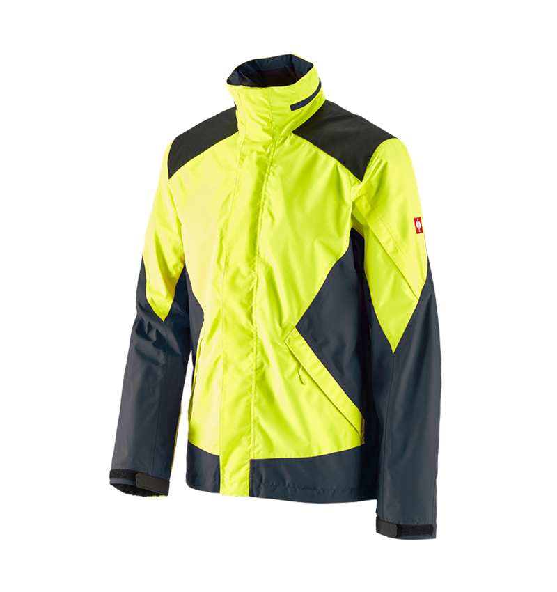 Gardening / Forestry / Farming: e.s. Forestry rain jacket + high-vis yellow/cosmosblue 2