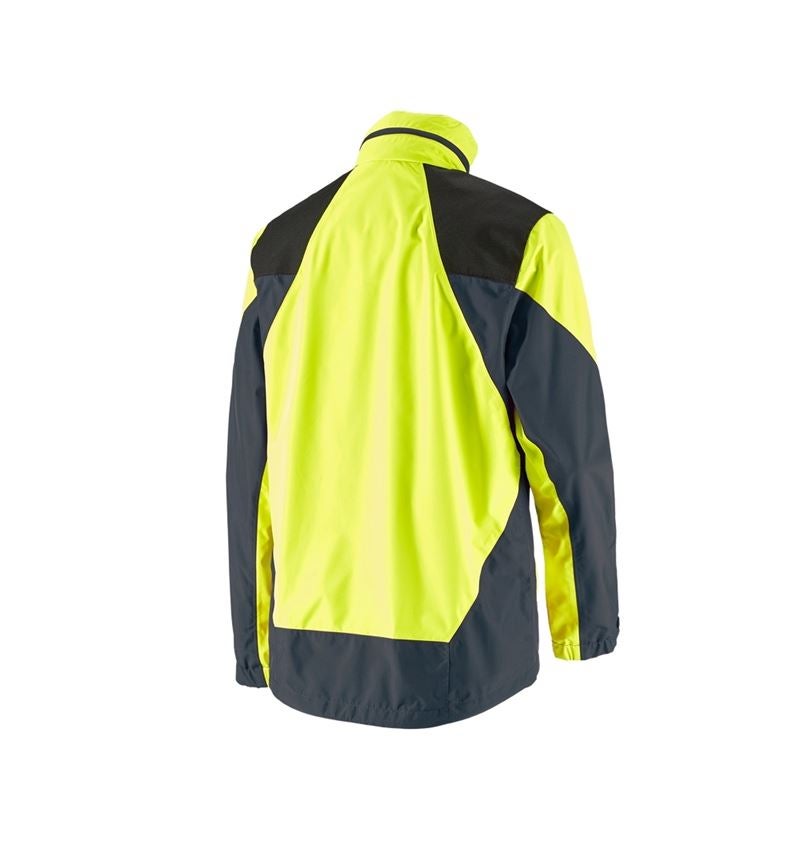 Gardening / Forestry / Farming: e.s. Forestry rain jacket + high-vis yellow/cosmosblue 3