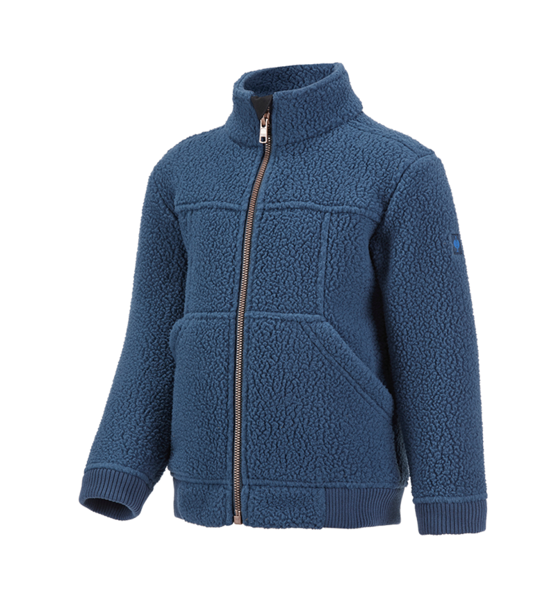 Jackets: Faux fur jacket e.s.vintage, children's + arcticblue