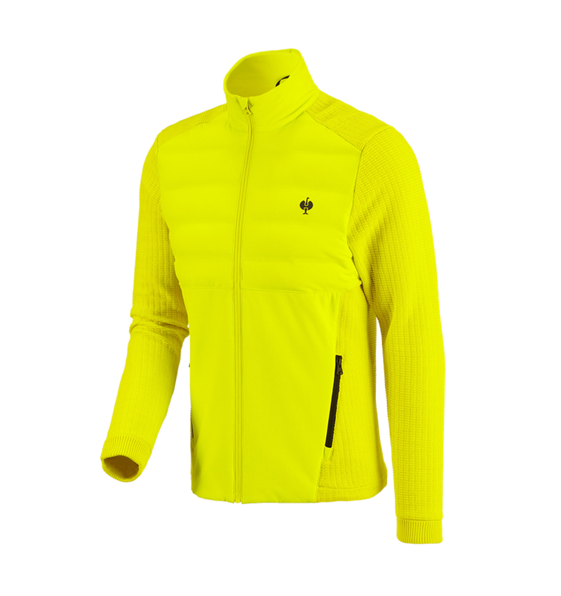 Work Jackets: Hybrid knitted jacket e.s.trail + acid yellow/black 2