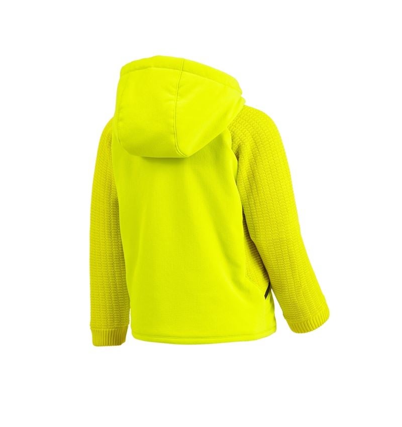 Topics: Hybrid hooded knitted jacket e.s.trail, children's + acid yellow/black 3