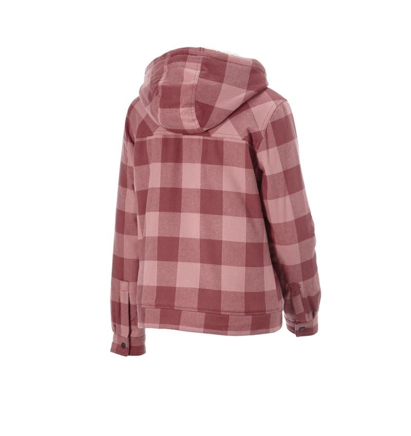 Clothing: Check-hooded jacket e.s.iconic, ladies' + quartz pink/oxidred 5