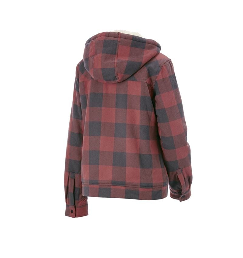 Topics: Check-hooded jacket e.s.iconic, ladies' + oxidred/carbongrey 7