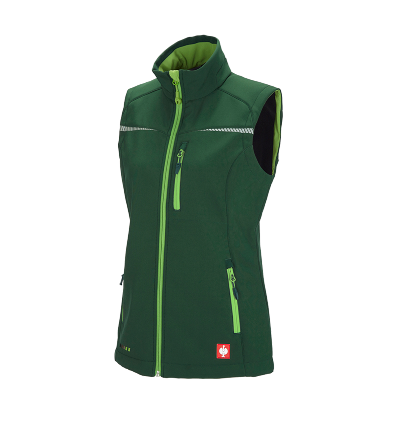 Joiners / Carpenters: Softshell bodywarmer e.s.motion 2020, ladies' + green/seagreen 2