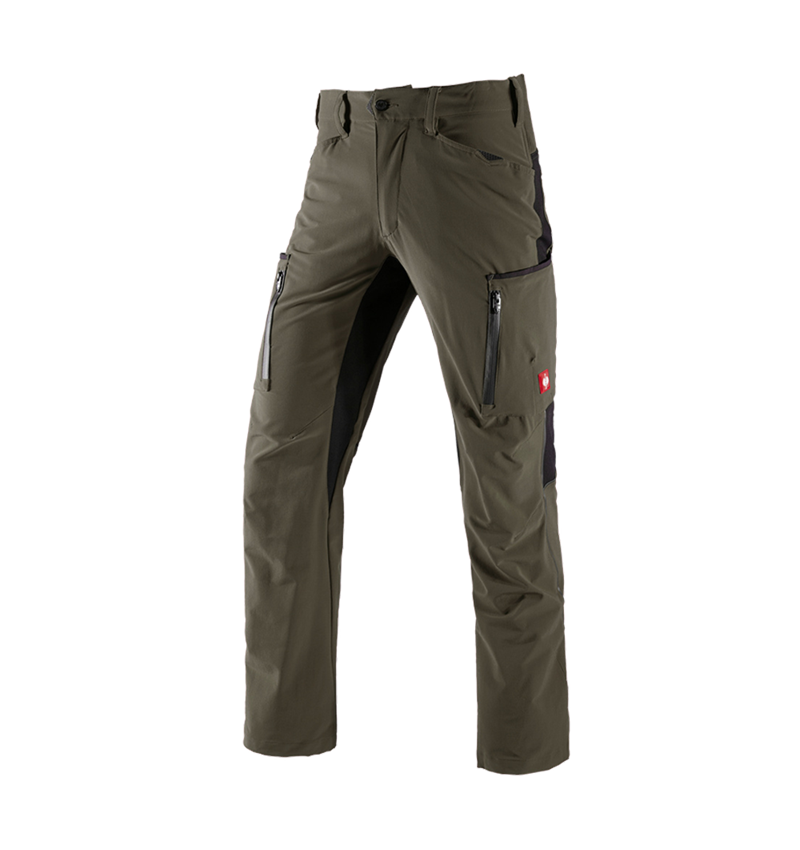 Joiners / Carpenters: Cargo trousers e.s.vision stretch, men's + moss/black 2