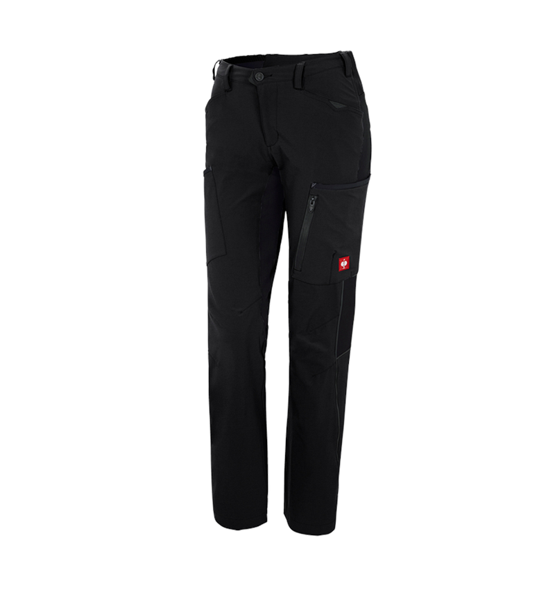 Work Trousers: Cargo trousers e.s.vision stretch, ladies' + black 2