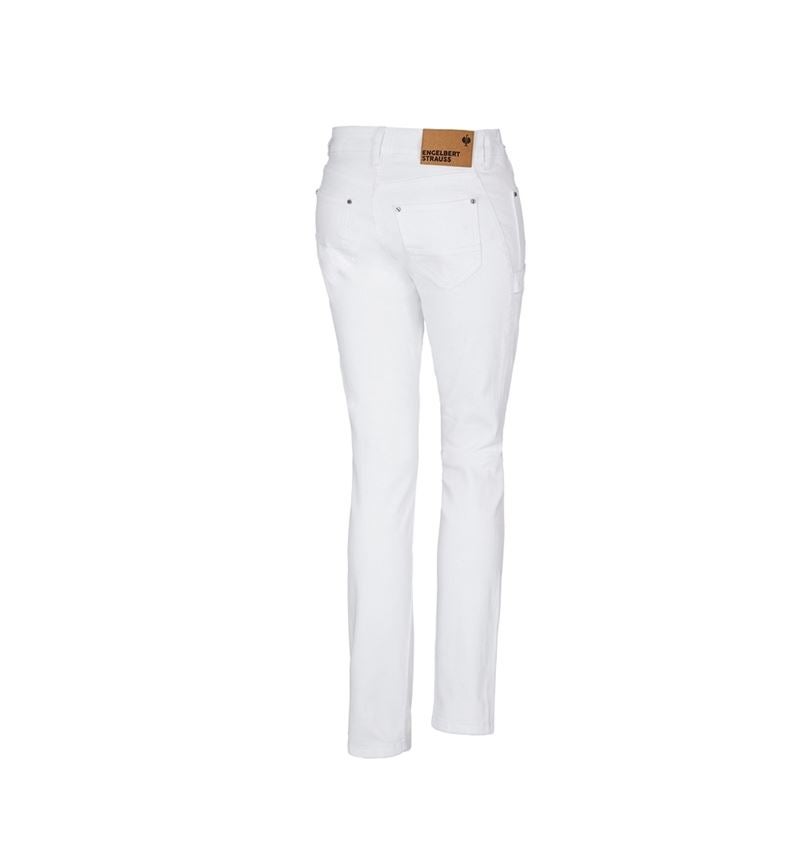 Work Trousers: e.s. 7-pocket jeans, ladies' + white 5