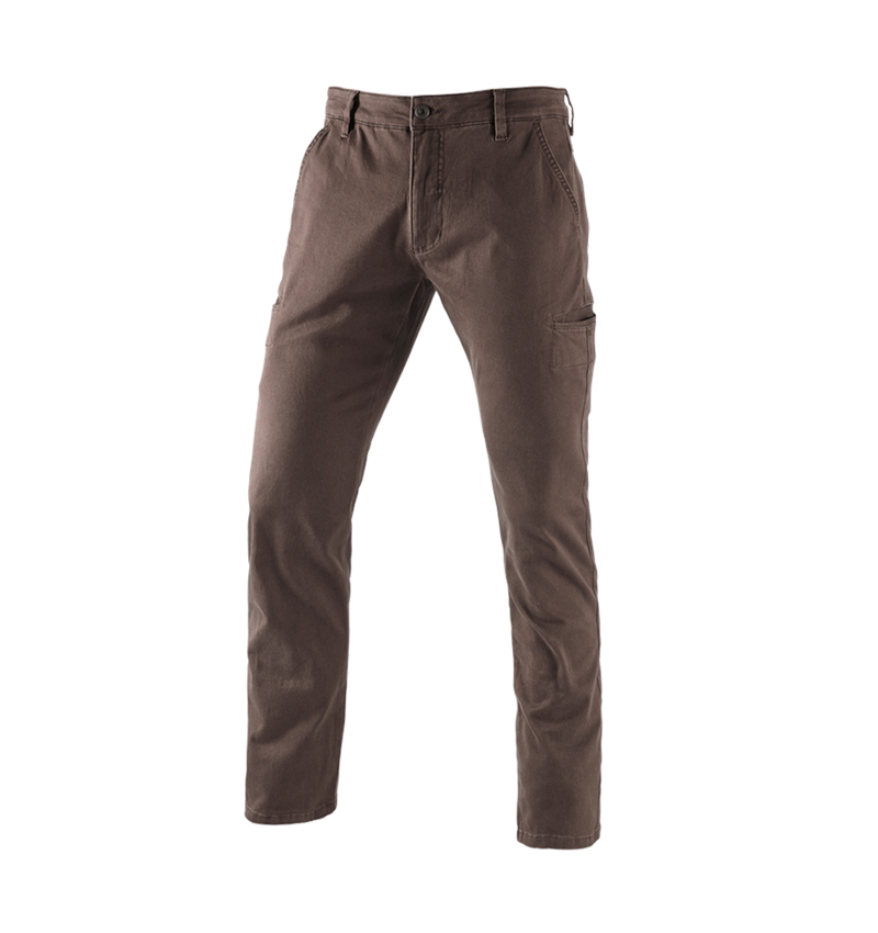 Work Trousers: e.s. Trousers Chino, men's + chestnut