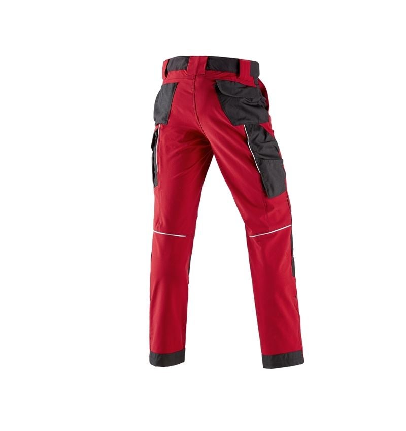 Plumbers / Installers: Functional trousers e.s.dynashield + fiery red/black 3