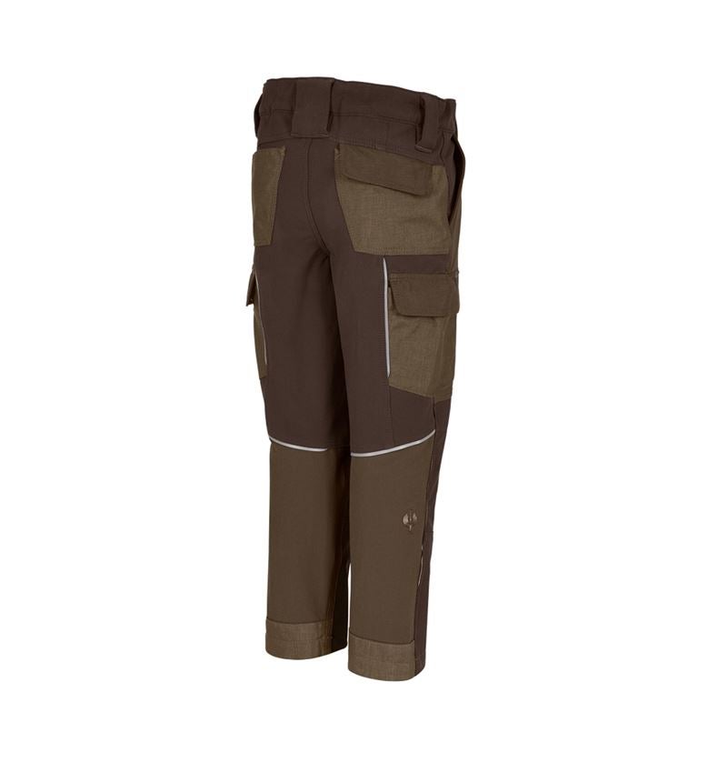 Trousers: Funct. cargo trousers e.s.dynashield, children's + hazelnut/chestnut 3