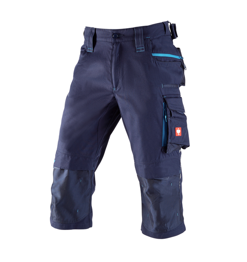 Work Trousers: 3/4 length trousers e.s.motion 2020 + navy/atoll 1