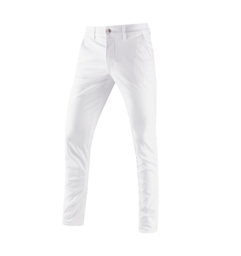 Topics: e.s. 5-pocket work trousers Chino + white 2