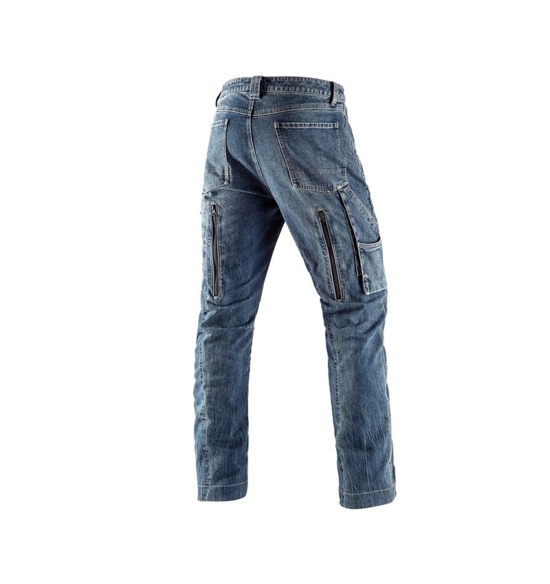 Arbejdsbukser: e.s. jeans med skærebeskyttelse til skoven + stonewashed 3