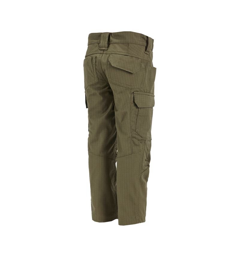 Topics: Trousers e.s.concrete solid, children's + mudgreen 3