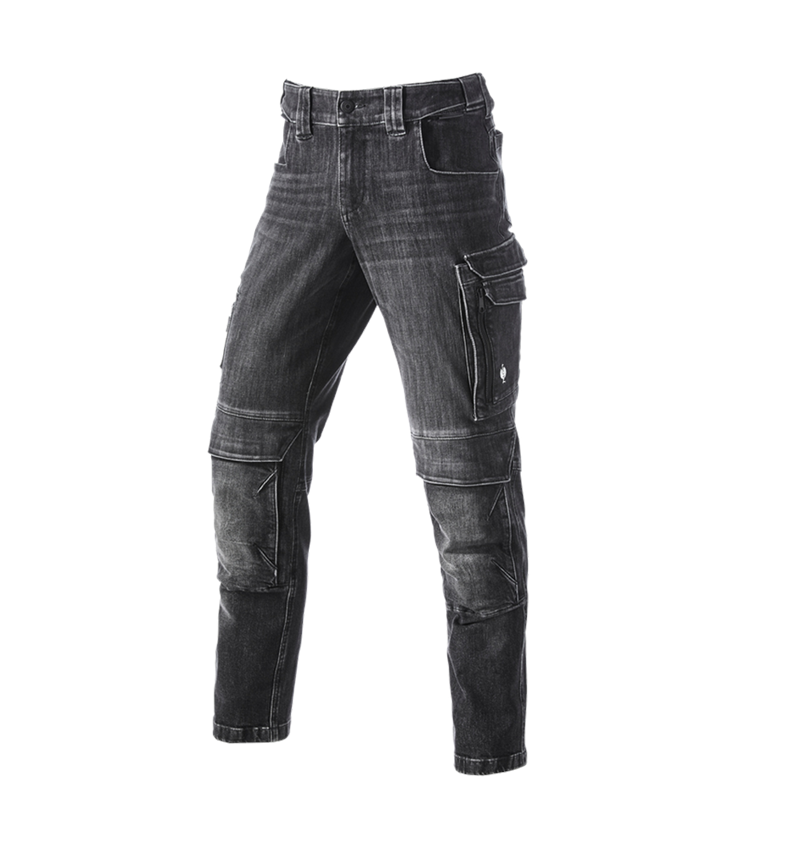 Arbejdsbukser: Cargo Worker jeans e.s.concrete + blackwashed 2