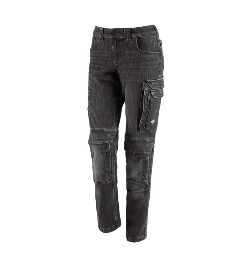 Arbejdsbukser: Cargo Worker jeans e.s.concrete, damer + blackwashed 2