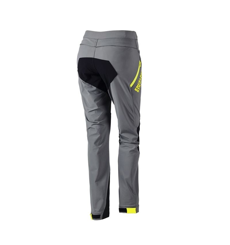 Clothing: Functional trousers e.s.trail, ladies' + basaltgrey/acid yellow 4